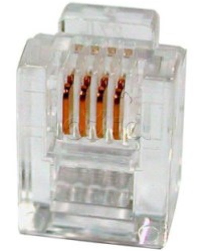 Разъем телефонный RJ11 (6P4C) Cabeus в Барнауле Коннекторы и разъемы Pintop.ru