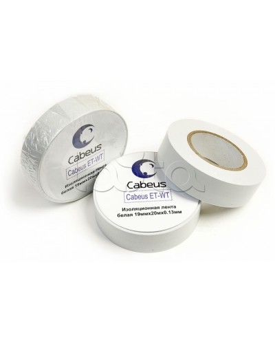 Лента изоляционная (белая) Cabeus ET-WT в Барнауле Патч-корды и пигтейлы Pintop.ru