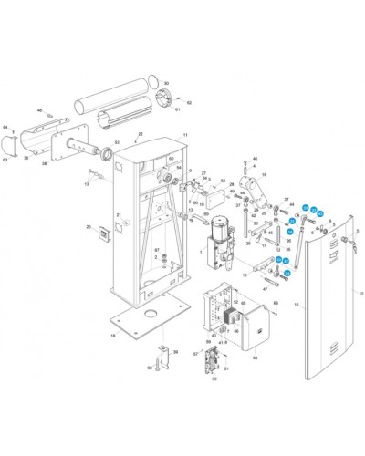 Дверца тумбы Came 119RIG063 в Барнауле Запчасти для шлагбаумов и автоматики Pintop.ru