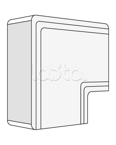 Угол плоский NPAN 120x60 мм DKC 01746 в Барнауле Аксессуары для кабель-канала Pintop.ru