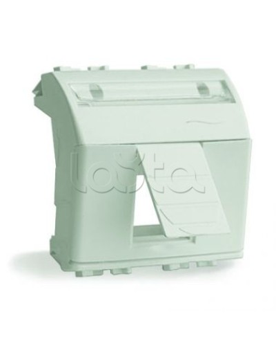 Адаптер для информационных разъемов R&M, белый, 2 мод. DKC 76612B в Барнауле Аксессуары для стоек и шкафов Pintop.ru