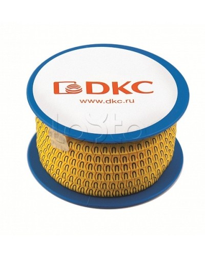 Колечко маркировочное E, 1,3-2,5мм. черное на желтом DKC AZO2EEBY в Барнауле Крепежные изделия Pintop.ru