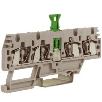 Зажим, 2 ввод/2 вывода, серый 2,5 кв.мм, с размыкателем DKC ZHMS10GR