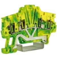 Зажим для заземления, 2 ввод/2 вывода, 1,5 кв.мм желто-зеленый DKC ZHT420