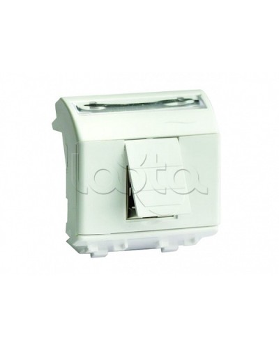 Ком.роз. RJ45 кат.5e экран., 8P8C, Brava, белая, 2мод DKC 76450B в Барнауле Аксессуары для стоек и шкафов Pintop.ru