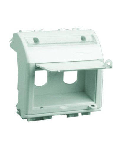 Адаптер для двух оптоволоконных разъемов типа ST, белый, 2 мод. DKC 76615B в Барнауле Аксессуары для кабель-канала Pintop.ru