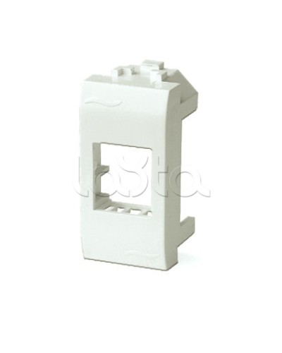 Адаптер для информационных разъемов Keystone, 1мод, белый ДКС 76607B в Барнауле Распределительные коробки Pintop.ru