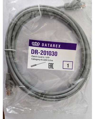 Шнур коммутационный категории 6 Datarex DR-201010 в Барнауле Патчкорды (медные) Pintop.ru