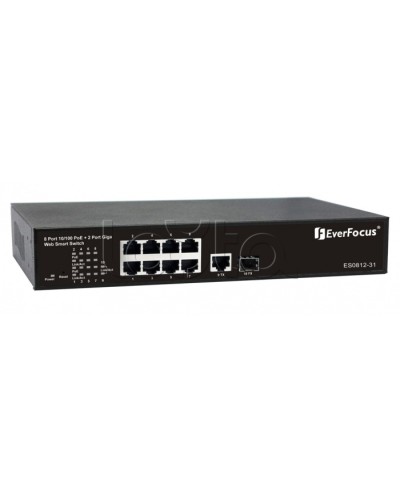 Коммутатор PoE 8-портовый EverFocus ES0812-31 в Барнауле Коммутаторы Pintop.ru