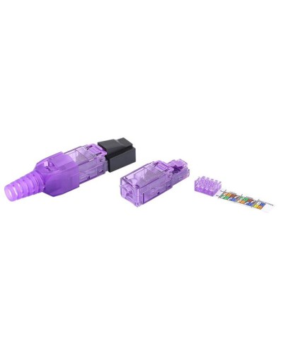 Разъем RJ-45 8P8C Hyperline PLUD-8P8C-S-C6-VL в Барнауле Коннекторы и разъемы Pintop.ru