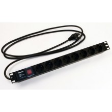 Блок розеток Hyperline SHE19-8SH-S-2.5EU