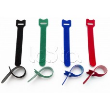 Хомут для кабеля, липучка с мягкой застежкой Hyperline WASN-310-BK-10