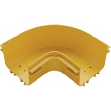 Поворот 90° оптического лотка горизонтальный 360 мм, желтый LANMASTER LAN-OT360-HC90