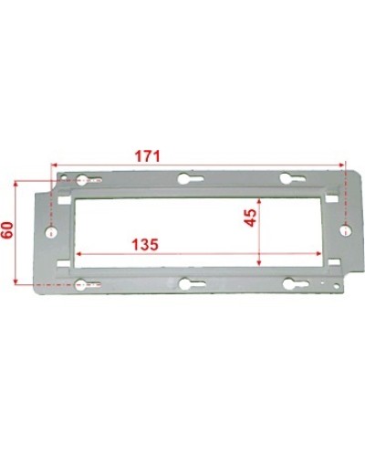 Пластиковый суппорт для установки 45х135 LANMASTER (LAN-PF45x135) в Барнауле Коммутационные изделия Pintop.ru