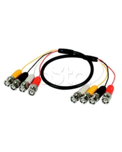 Кабель соединительный 4BNCx4BNC (штекер), 100см Lazso WC414 в Барнауле Видеоусилители, Модуляторы, Делители Pintop.ru