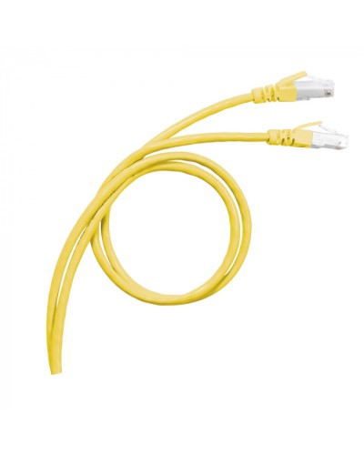 Патч-корд S/FTP, cat. 6а, PVC, 1м, желтый Legrand (051780) в Барнауле Патчкорды (медные) Pintop.ru