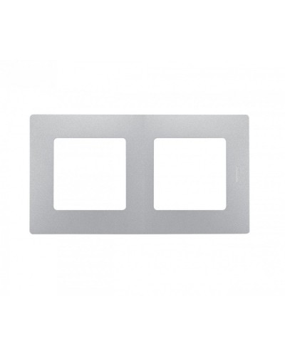 Рамка 2 поста Etika алюминий Legrand 672552 в Барнауле Аксессуары для кабель-канала Pintop.ru