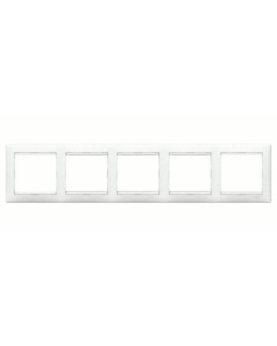 Рамка 5 постов горизонтальный монтаж белый Valena Legrand 774455 в Барнауле Аксессуары для кабель-канала Pintop.ru