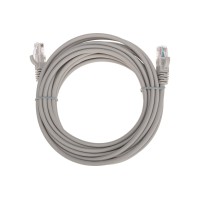 Патч-корд U/UTP, CAT 5e, RJ45-RJ45, 26AWG, LSZH, серый, 5м REXANT 02-0100-5