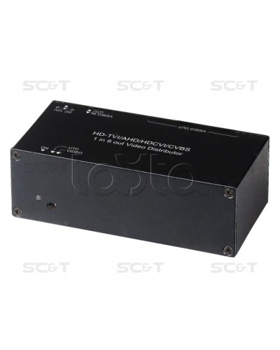 Распределитель видеосигнала HDCVI/HDTVI/AHD SC&T CD108HD в Барнауле Видеоусилители, Модуляторы, Делители Pintop.ru