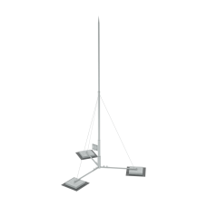 Вольностоящая молниеприемная мачта составная H5,1 м разборное основание HD КМ-Профиль (RTVMR-H5.1 HD)